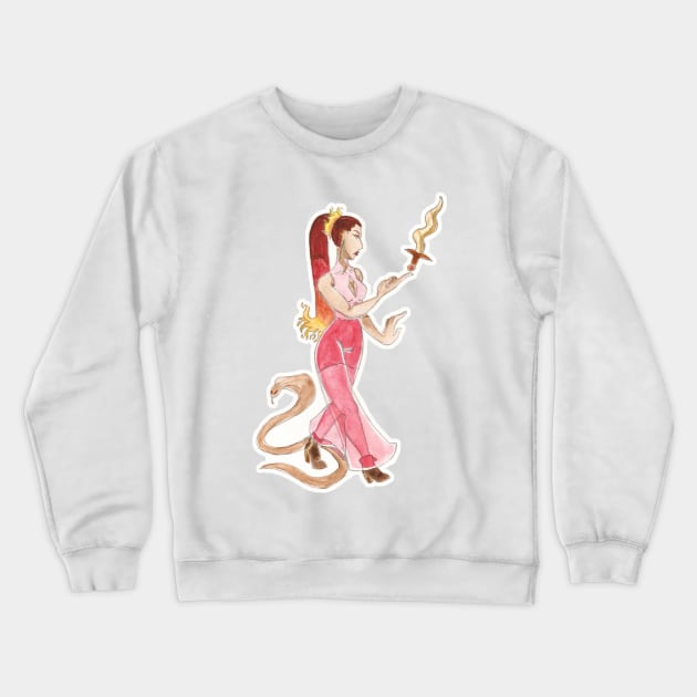 Fire Witch Crewneck Sweatshirt by tonguetiedartist